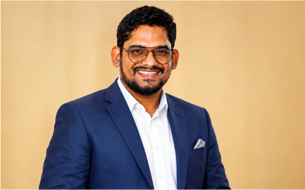 Confident Professional in Warm Beige Dr Samba Siva Rao