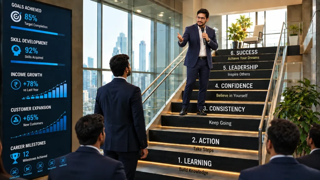Corporate Success Staircase Presentation